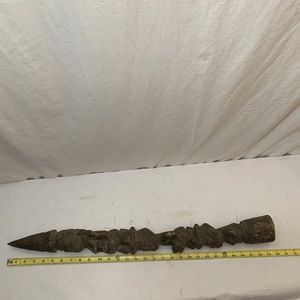 30” IFA Bell Irukere Irofa Yorube Nigerian Imports Babalawo Wood Carved Handmade